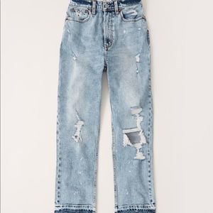 Abercrombie and fitch the ankle straight ultra high rise